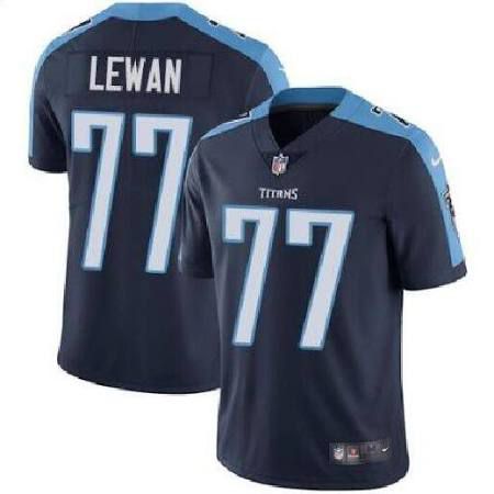 Men Tennessee Titans #77 Taylor Lewan Nike Navy Vapor Limited NFL Jersey->tennessee titans->NFL Jersey